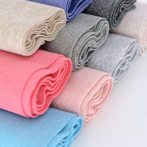 20 Cm long x fabric wide babys cotton knitted fabric for wristband neckband trousers screw thread screw mouth T1205