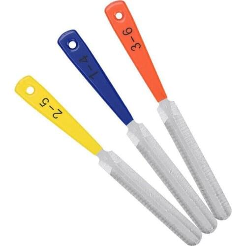 3Pcs Double Sided Guitar Nut Slotting Saddle Files Luthier Guitar Steel Fret Nut File Guitarra Bass Mandolin Repair Tool