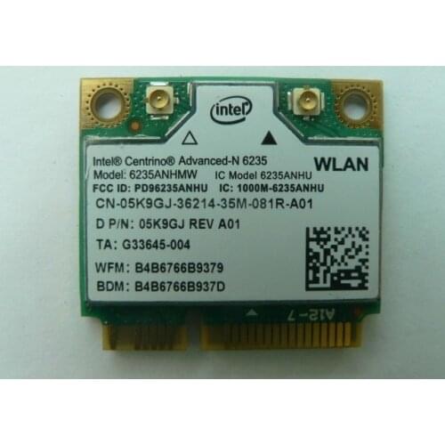 6235 6235ANHMW Wlan card Laptop notebook wireless lan card for Intel Centrino Advanced-N Bluetooth 4.0 Half MINI Card 300 Mbps
