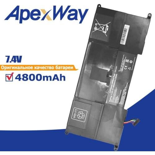 Apexway 4800mAh/38Wh 7.4V C23-UX21 C23UX21 Laptop Battery for Asus Zenbook UX21 UX21A UX21E Ultrabook Series