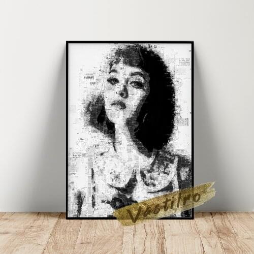 Melanie Martinez Singer Black And White Poster Movie Star Wall Art Canvas Painting Hot Popular Music Album Fans Collection Gift