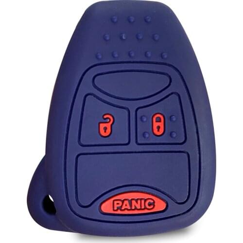 Silicone Car Key Case Cover Holder For Chrysler Pacifica Voyager PT Cruiser 300c Dodge Avenger Caliber For Jeep Compass Patriot