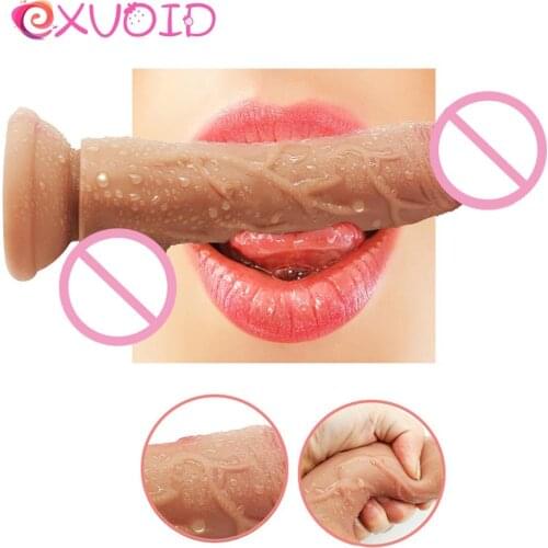 EXVOID Realistic Dildo Huge Penis Real Dick No Vibrator Sex Toys for Women With Suction Cup Artificial Cock Female Masturbator