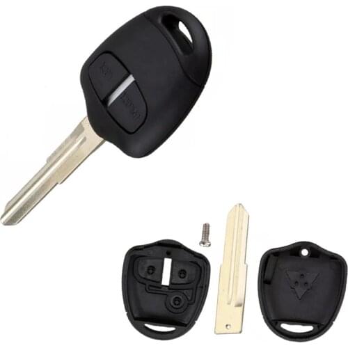 JEAZEA 2 Button Black Plastic Remote Key Fob Shell Case Fit For Mitsubishi Pajero Triton Lancer Evo