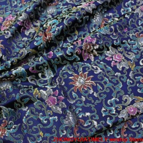 Chinese silk Brocade jacquard weave fabric Mongolia Robe cloth DIY bag Book cover Performance clothes 12