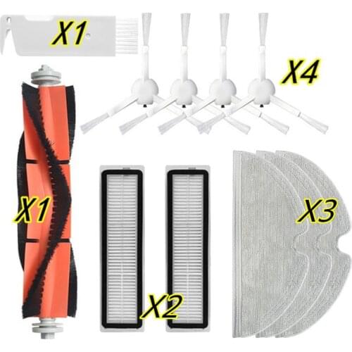 Accessories for TROUVER Robot Finder RLS3 Robotic Vacuum Cleaner Main Roller Brush+Side Brush+Hape Filter+Mop Rag Cloth Kits