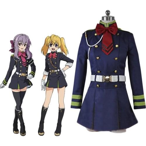 Seraph of the End Mitsuba Sangu Shinoa Hiragi Uniform Cosplay Costume