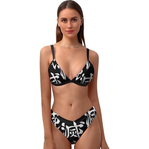 Demon Slayer Bikini Swimsuit Colaless Full Pool Swimwear Young In Bulk Two Piece Bathing Suit