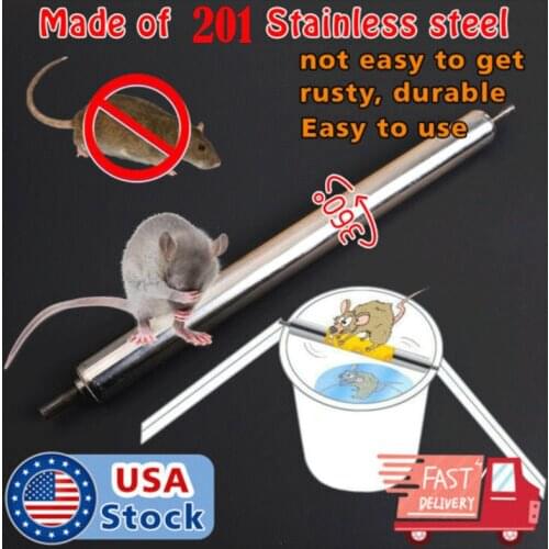 Mouse Trap Metal Mice Rats Mouse killer Roll Trap log Grasp Bucket Rolling Spinning Roller For Home Warehouse Restaurant