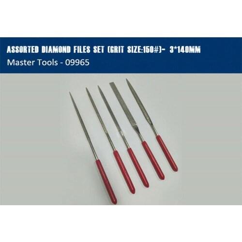 Master Tools 09965 Trumpeter Diamond Files Set Hobby Craft Hand Tool Grit 150
