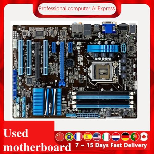 For ASUS P8Z68-V LE Computer Motherboard LGA 1155 DDR3 For Intel Z68 P8Z68 Desktop Mainboard SATA II PCI-E X16 Used