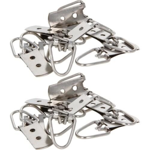 MroMax 10/20/30/50/100pcs Back Plate Hook Iron Nickel Plated 42x11/55x16/50x13/54x16mm Double Hole Hang Ring/Double Hole Hanging