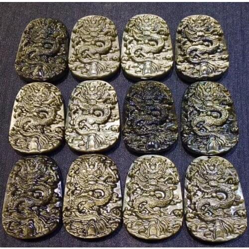 Natural gold meteorite S Dragon domineering men and women pendants Zodiac dragon pendants o34