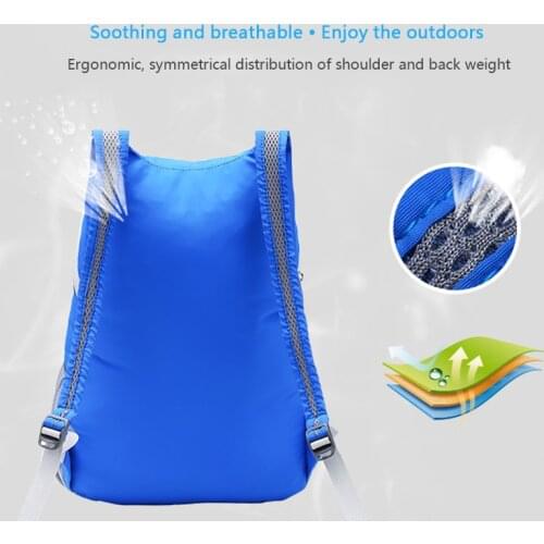 Nylon Foldable Backpack Lightweight Waterproof Backpack Folding bag Ultralight Outdoor Pack for Women Men Travel Hiking Bag