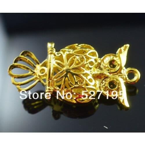 Wholesale Fashion Pendants gold Hollow Out Owl Shape Pendants Fit Necklace Pendant Charms