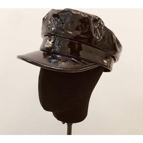 Unisex Autumn Winter Women Hats Newsboy Hat Cap for Ladies Visor Beret Hat Paperboy Cabbie Hats in Black White