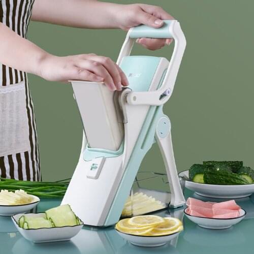 Vegetable Cutter Mandoline Slicer with 5 Blades Foldable Vegetable Shredder French Fry Julienne for Potato Zucchini