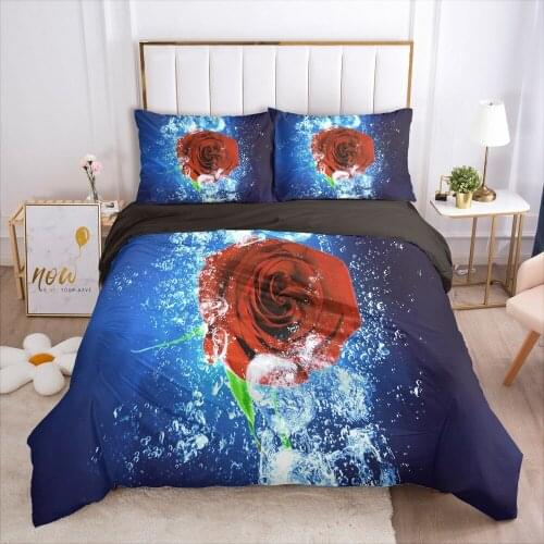 3D Flower Design Duvet Cover Set Bedding Sets Quilt Covers and Pillow cases King Queen Full Twin Size Home Textile