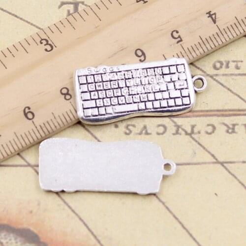 10pcs Charms Computer Keyboard 14x31mm Tibetan Silver Color Pendants Antique Jewelry Making DIY Handmade Craft Pendant