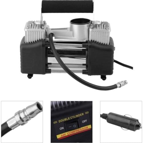 Portable Styling Super Flow Car Tire Tyre Inflator DC 12V Metal Vehicle Auto Electric Pump Air Compressor Hot Drop Shipping