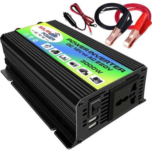 3000W 12V to 220V/110V Car Power Inverter Converter Charger Adapter Dual USB Voltage Transformer For Home Appliances