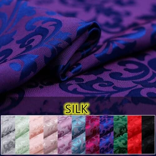 Silk fabric 22mm jacquard silk heavy crepe mulberry silk dress cheongsam dress silk fabric DIY sewing