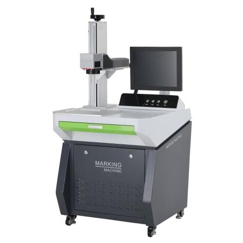 Faith 20w/30w/50w Static Fiber Laser Marking Machine With Rotary For Gold , Sliver , Brass, Aluminum,Stianless, Metal Engraving