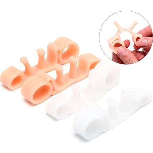 1Pair Silicone Toe Protector Flexible Toe Separator Hallux Valgus Corrector Bunions Mix & Match Spreader Foot Care Tool