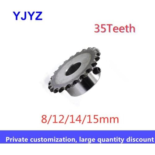 1pc 35Teeth Bore 8mm 10mm 12mm 14mm 15mm 04C 35Teeth Metal Pilot Motor Gear Roller Chain Drive Sprocket