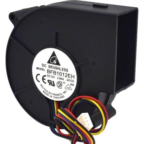 1pcs BFB1012EH 9733 12V 2.94A 9cm 4wire double ball air cooling fan centrifugal turbine blower 4wire