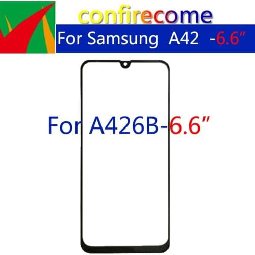 10Pcs\Lot For Samsung Galaxy A42 SM-A426B Touch Screen Front Glass Panel Digitizer Front Outer Glass Touch Sensor Repair Parts
