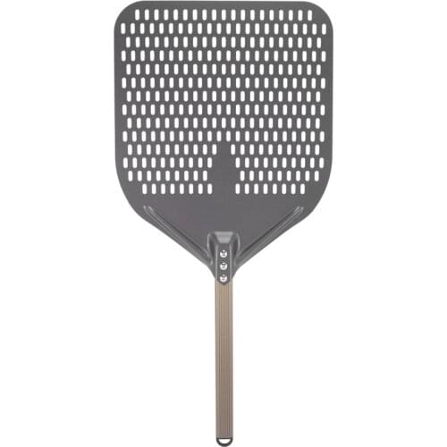 14 Inch Rectangular Pizza Shovel,Perforated Pizza Paddle Aluminum Pizza Peel,Pizza Tool for Baking