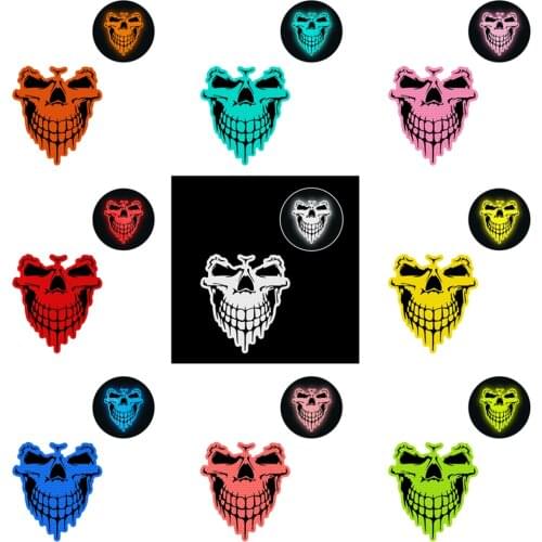 15.9*17.7cm Car Sticker Skull Reflective Stickers and Decals for Car Body Window Bumper Decorations Warning Safety Stickers Sign