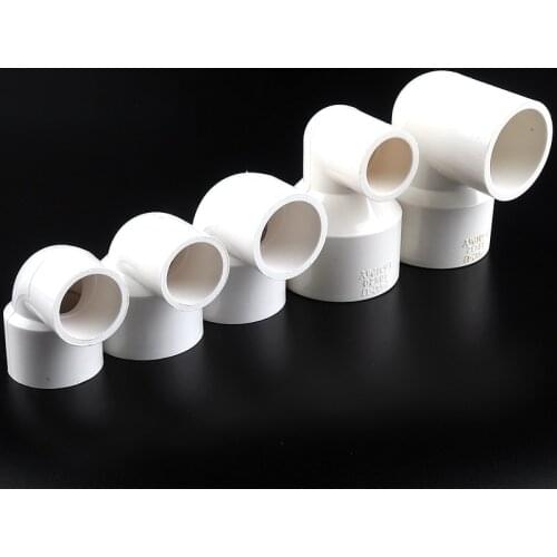 2pcs 75 90 110mm PVC Elbow Reducing Connectors Water Pipe Adapters Fish Tank Tube Joint Garden Irrigation Fittings