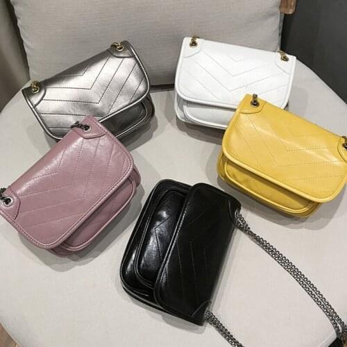 2020 New Fashion Womens Shoulder Bag Casual Retro Wild Stray Bags with Cover Chain Messenger Bag Women Handbag