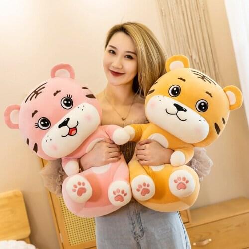 25-55 cm zodiac tiger Soft Stuffed Animal toys cartoon Doll Cushion appease Baby sleeping Kids Christmas Birthday Wedding Gifts