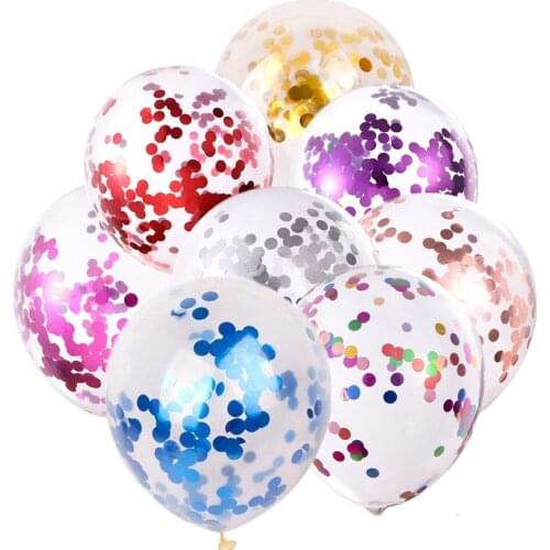 5pcs 12inch Confetti Balloons Wedding Party Decorations Ballons Decoration Birthday Baby Shower Latex Sequin Balloons