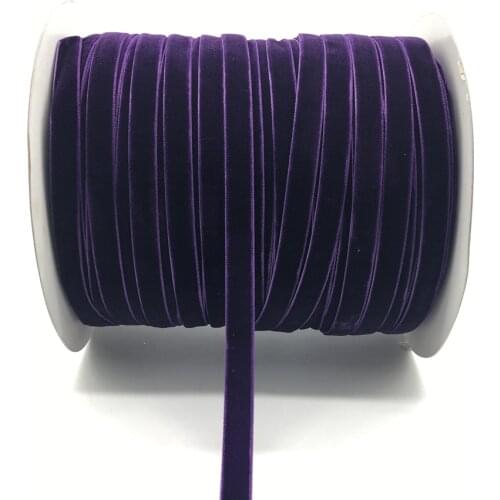 5yards/lot 3/8" 10mm Purple Soft Comfortable Velvet Ribbon Headband Clips Bow Wedding Christmas Decoration