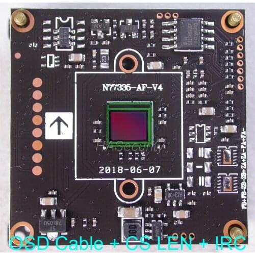 AHD 5MP 4MP 1/2.8 STARVIS IMX335 CMOS image sensor + NVP2477 CCTV camera module PCB board +OSD cable +CS LENs +IRC