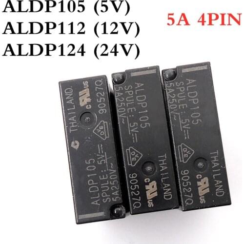 ALDP105 ALDP112 ALDP124 5V 12V 24V a set of normally open power relay 5A 4PIN