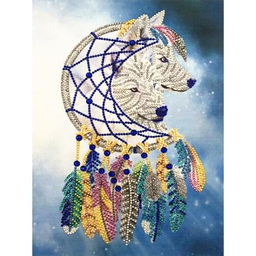 5D DIY Diamond Painting Special-shaped Crystal Diamond Embroidery Animal Wolf Set Mosaic Crafts Home Decoration Handmade Gifts