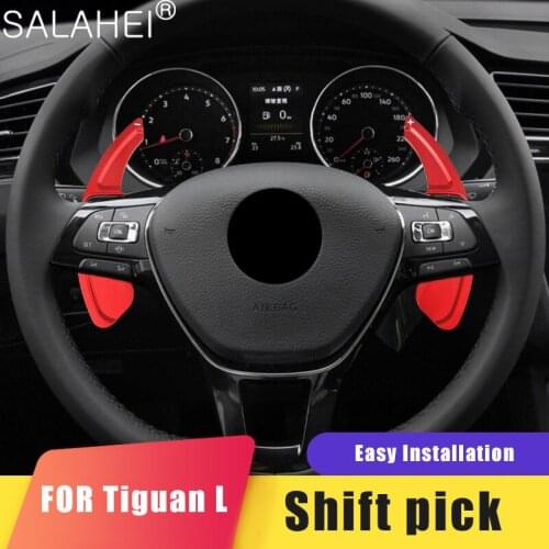 Car Paddle For Volkswagen VW Tiguan L 2017 -2019 Steering Wheel Extension Shifter Shift Aluminum Alloy The Rudder DSG Gear Shift