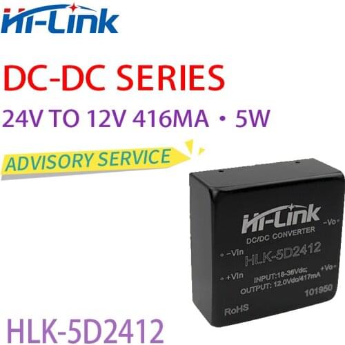 Free shipping 5pcs/lot 18-36V Input to 5W 12V 420mA output step down dc dc converter Module HLK-5D2412 Power module