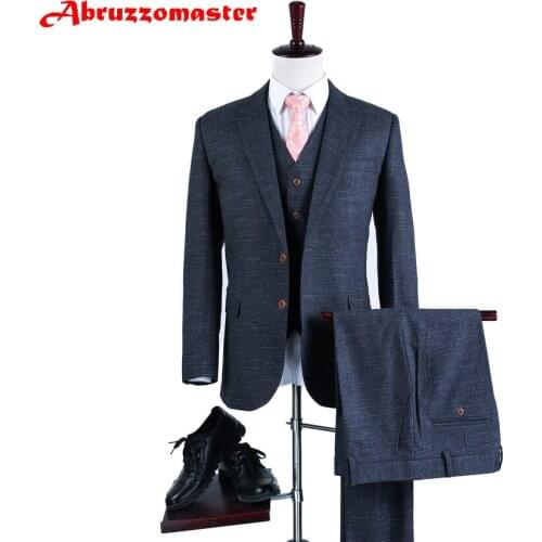 Abruzzomaster Gary Textured Dinner Suit Gary Man Blazer For Wedding Clothes Tailor Suits Prom Suits 3 Pieces Business Suit