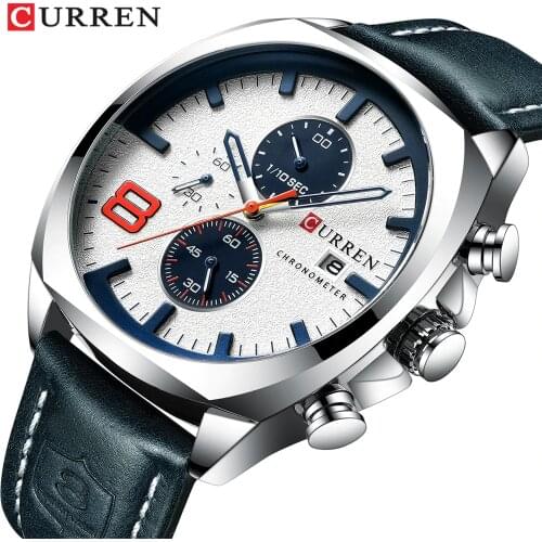 2020 CURREN Men Sports Watches Fashion Brand Luxury Analog Quartz Clokc Wristwatch Relogio Masculino Waterproof 30M Reloj Hombre