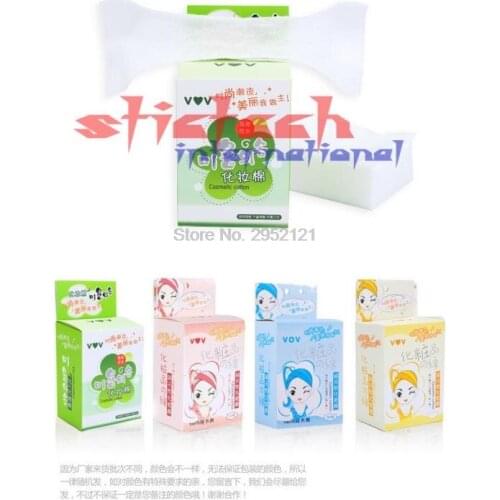 By dhl or ems 500pcs Cotton Makeup Cotton Wipes Soft Makeup Remover Pads Facial Cleansing Paper Wipe Skin Care