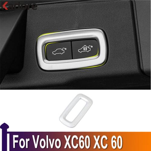 For Volvo XC60 XC 60 2018 2019 SUV Interior Rear Trunk Door Switch Button Covers Trim Contral Garnish Frame Stickers Car Styling