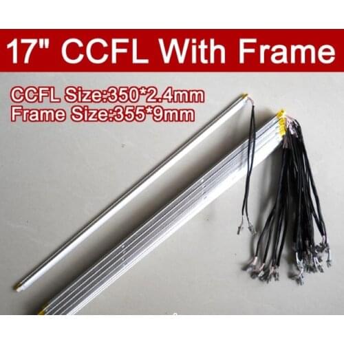 4PCS 17'' inch dual lamps CCFL with frame,LCD monitor lamp backlight with housing,CCFL with cover,CCFL:350mm,FRAME:355mm x9mm