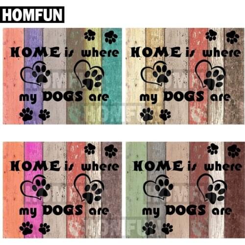HOMFUN Full Square/Round Drill 5D DIY Diamond Painting "Dog Home" 3D Embroidery Cross Stitch 5D Rhinestone Decor A00082