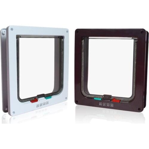 Security Control 4 Way Safe Gate Doors Small Pet Doggie Kitten Dog Flap Cat Door